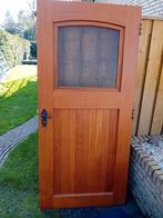 Merbau deur met glas, Ophalen, Gebruikt, Buitendeur