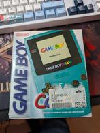 Game Boy Color Teal Compleet in Doos - Werkend, Spelcomputers en Games, Spelcomputers | Nintendo Game Boy, Ophalen of Verzenden