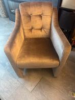 4 beige/taupe kuip eetstoelen met wieltjes visgraat stof, Gebruikt, Overige kleuren, Ophalen of Verzenden, Vier