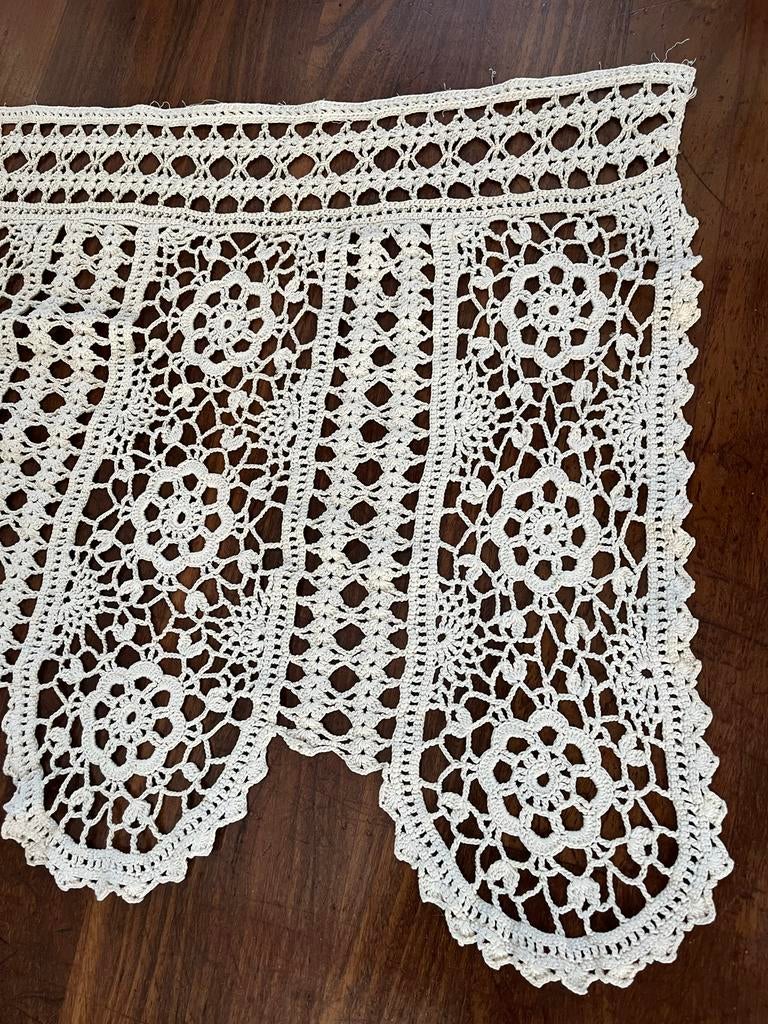 Mooie ecru gehaakte strook - 1.50 x 50 cm, Gebruikt, 100 tot 150 cm, Ophalen of Verzenden, Minder dan 100 cm