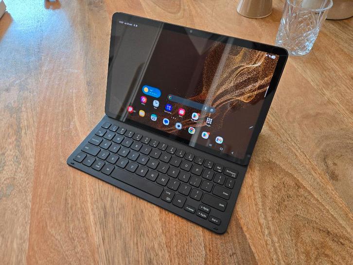 Samsung Galaxy tab S8 128GB + pencil + keyboardhoes, Computers en Software, Android Tablets, Zo goed als nieuw, 11 inch, 128 GB