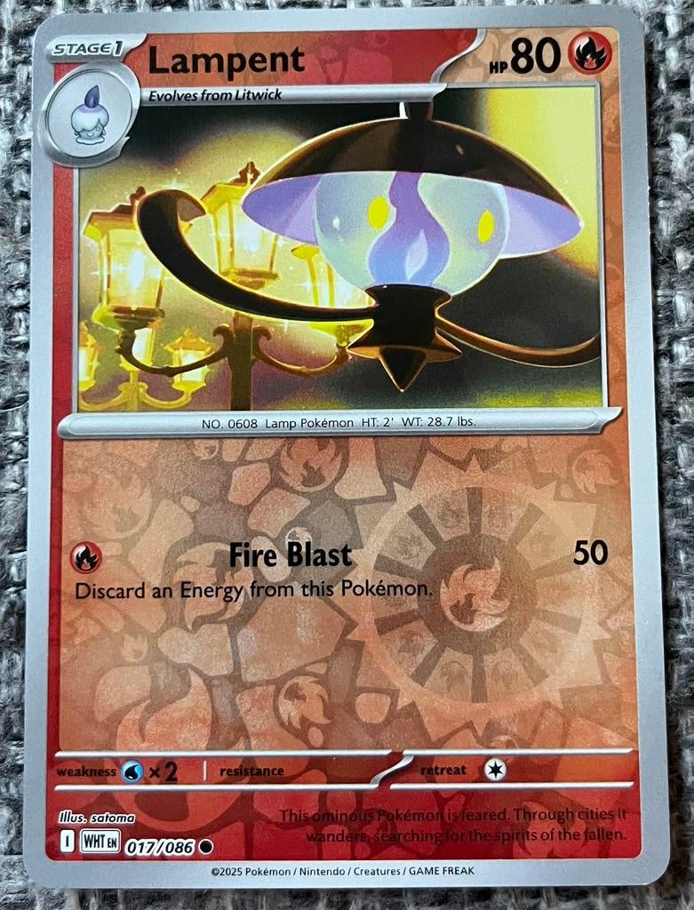 Reverse Holo Pokémonkaart Lampent • White Flare (017/086), Verzenden, Nieuw, Losse kaart