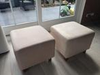 2 poefjes, Ophalen, 125 cm of meer, Stof, Rechthoekig
