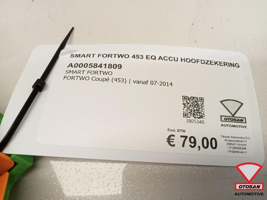 Smart Fortwo 453 EQ Accu Hoofdzekering A0005841809, Gebruikt, Mercedes-Benz AG, Ophalen of Verzenden, Mercedesstrasse 120
70372  Stuttgart, DE