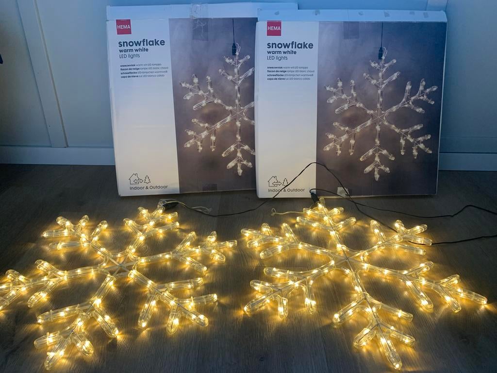 Sneeuwvlok kerstverlichting, Diversen, Kerst, Ophalen of Verzenden, Gebruikt