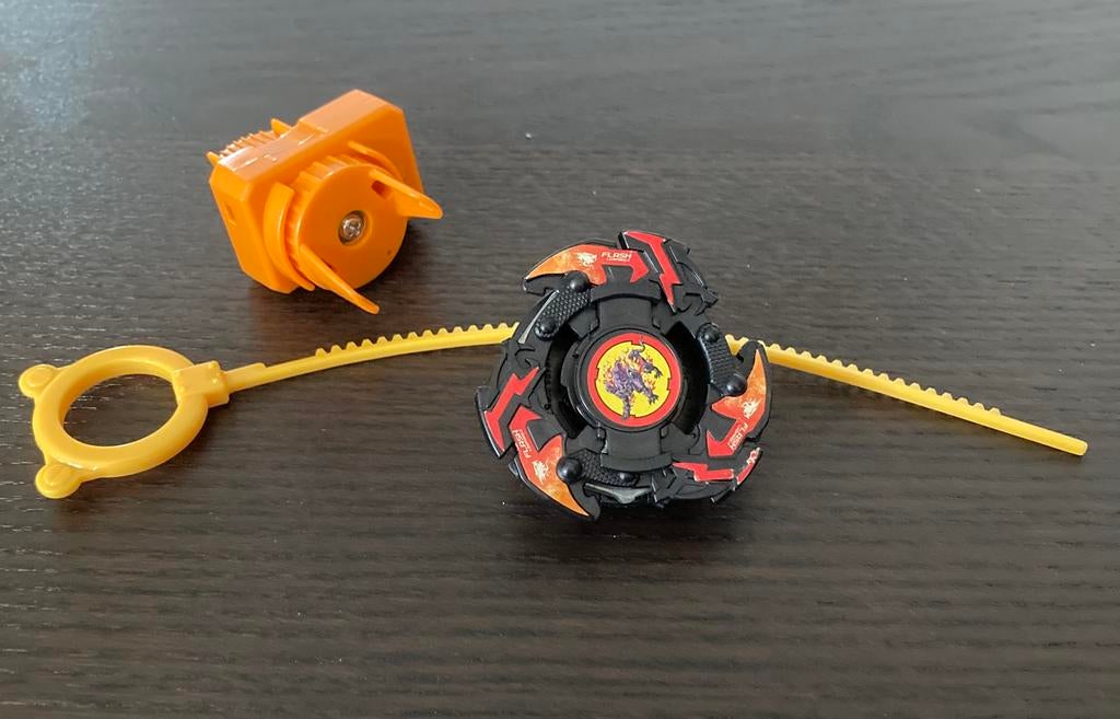 Beyblade Hasbro Takara Flash Leopard plus launcher, Ophalen of Verzenden, Gebruikt