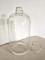 GROTE Antieke Mondgeblazen Glazen Vogel Drinkfles Waterfles, Ophalen of Verzenden