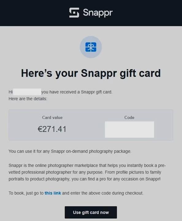 Snappr Cadeaubon €271,41 – Nu voor €100!, Tickets en Kaartjes, Kortingen en Cadeaubonnen, Drie personen of meer, Cadeaubon, Overige typen