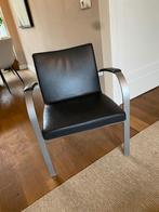 Vintage Leren  Leolux stoel, Huis en Inrichting, Stoelen, Ophalen, Gebruikt, Zwart, Eén