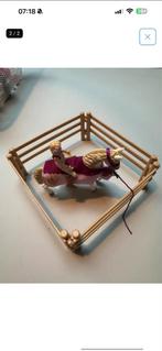 Schleich paard met ruiter en omheining, Ophalen of Verzenden, Zo goed als nieuw, Meisje