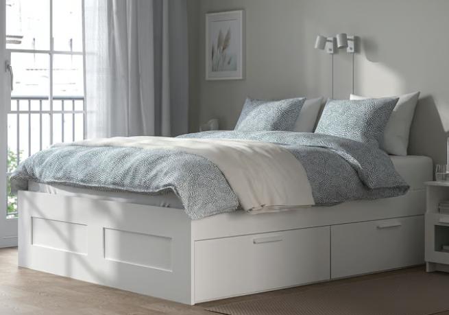 IKEA BRIMNES Bed with Mattress *free*, Ophalen, Overige materialen, Gebruikt, Wit