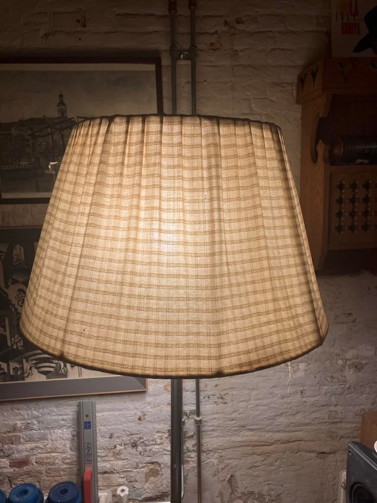 Gispen staande lamp met stoffen kap, Huis en Inrichting, Ophalen, Gebruikt, Metaal, 150 tot 200 cm