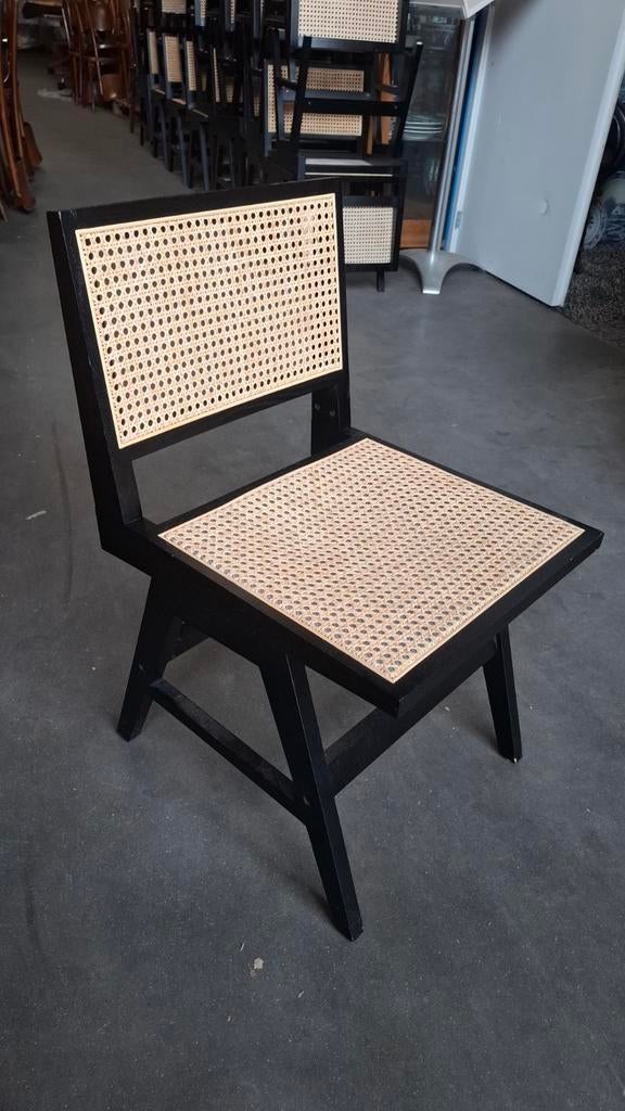 24 bohemian horeca eetkamer rotan teak design lila stoelen, Bruin, Nieuw, Ophalen of Verzenden, Vijf, Zes of meer stoelen