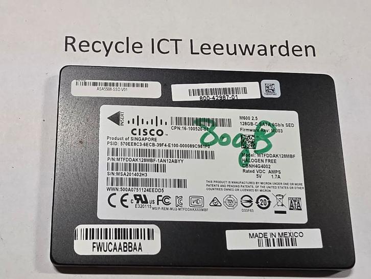 Cisco 80gb laptop ssd hdd hardeschijf, Computers en Software, Harde schijven, Gebruikt, Laptop, Intern, SSD, SATA, Ophalen of Verzenden