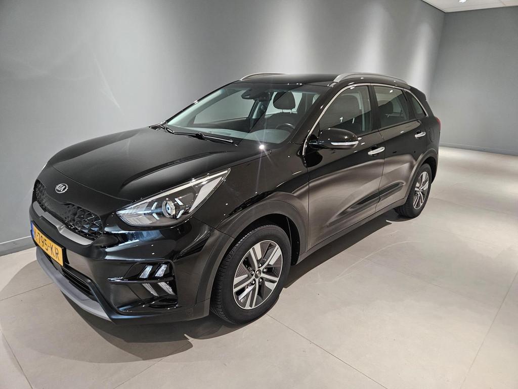 KIA Niro 1.6 GDi Hybrid 141pk DCT6 DynamicLine, Automaat, Gebruikt, Leder en Stof, Zwart