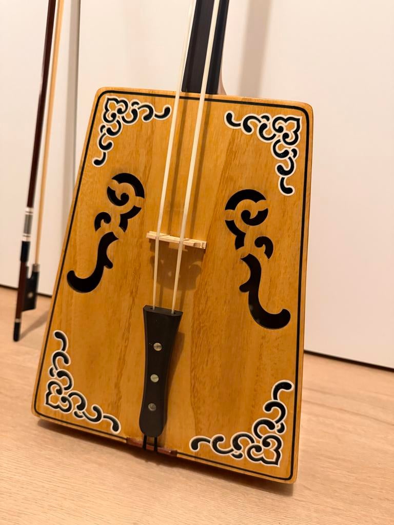 Mooie Morin Khuur (Mongoolse paardenviool) met koffer, Ophalen, Overige formaten, Viool, Zo goed als nieuw