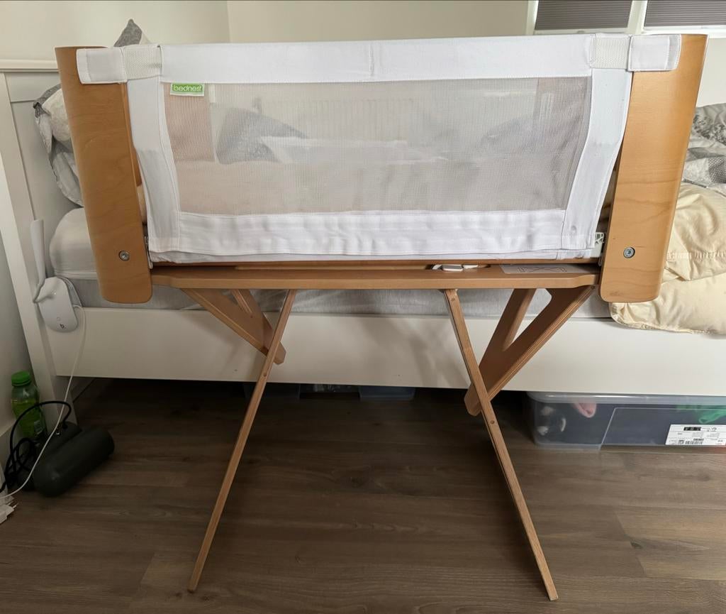 Bednest wieg met nieuwe zijkanten en bio matras, Ophalen, Zo goed als nieuw, Wieg