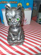 Verzilverde spaarpot Franse bulldog . Circa 1920  germany, Ophalen of Verzenden