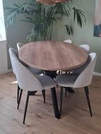 Moderne eettafelset met ovale tafel en 6 stoelen, Huis en Inrichting, Tafels | Eettafels, 100 tot 150 cm, 200 cm of meer, Ophalen of Verzenden