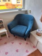 Blauwe fauteuil in goede staat, Huis en Inrichting, Fauteuils, Ophalen, Gebruikt, 75 tot 100 cm, 75 tot 100 cm