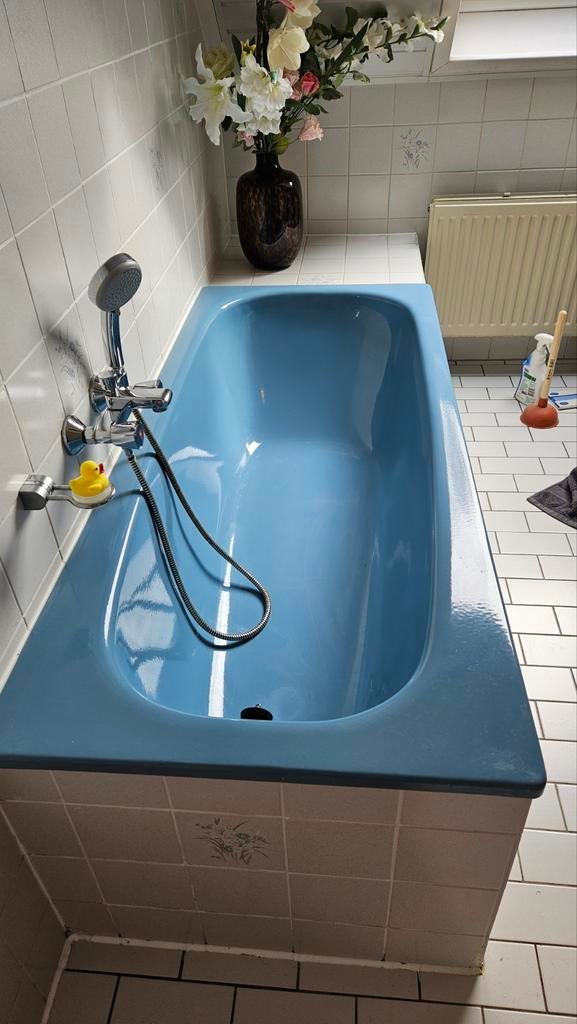 Retro blauw bad, toilet en wastafel set., Ophalen