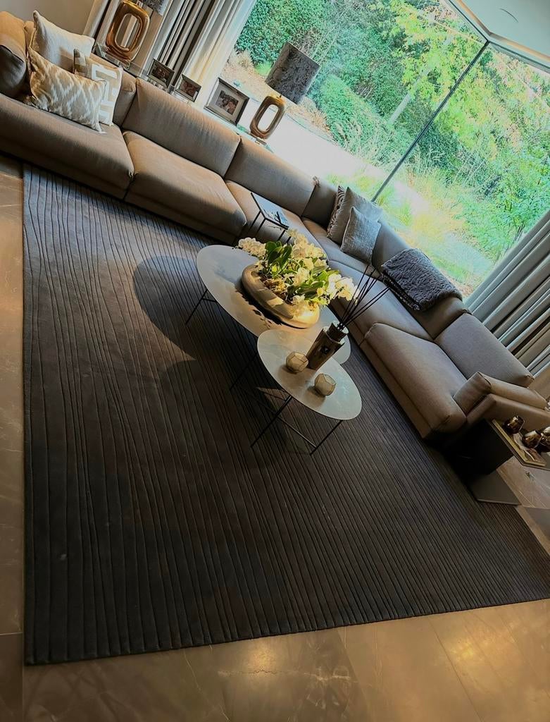 Paola Lenti kleed Dune 3,45 x 3,45 - Nieuwprijs: €16.000, Ophalen, Grijs, Vierkant, 200 cm of meer