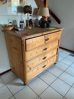 Houten ladekast met veel opbergruimte, Ophalen, Gebruikt, 100 tot 150 cm, 3 of 4 laden