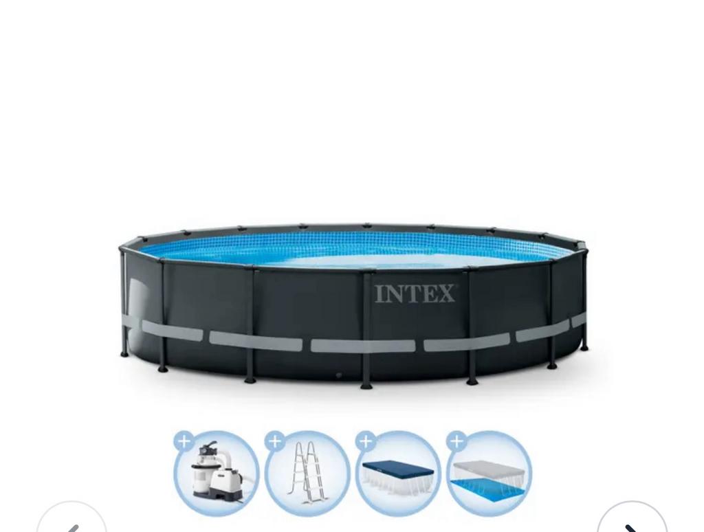 Zwembad intex 550cm doorsnede, Ophalen, 80 tot 120 cm, Rond, 300 cm of meer