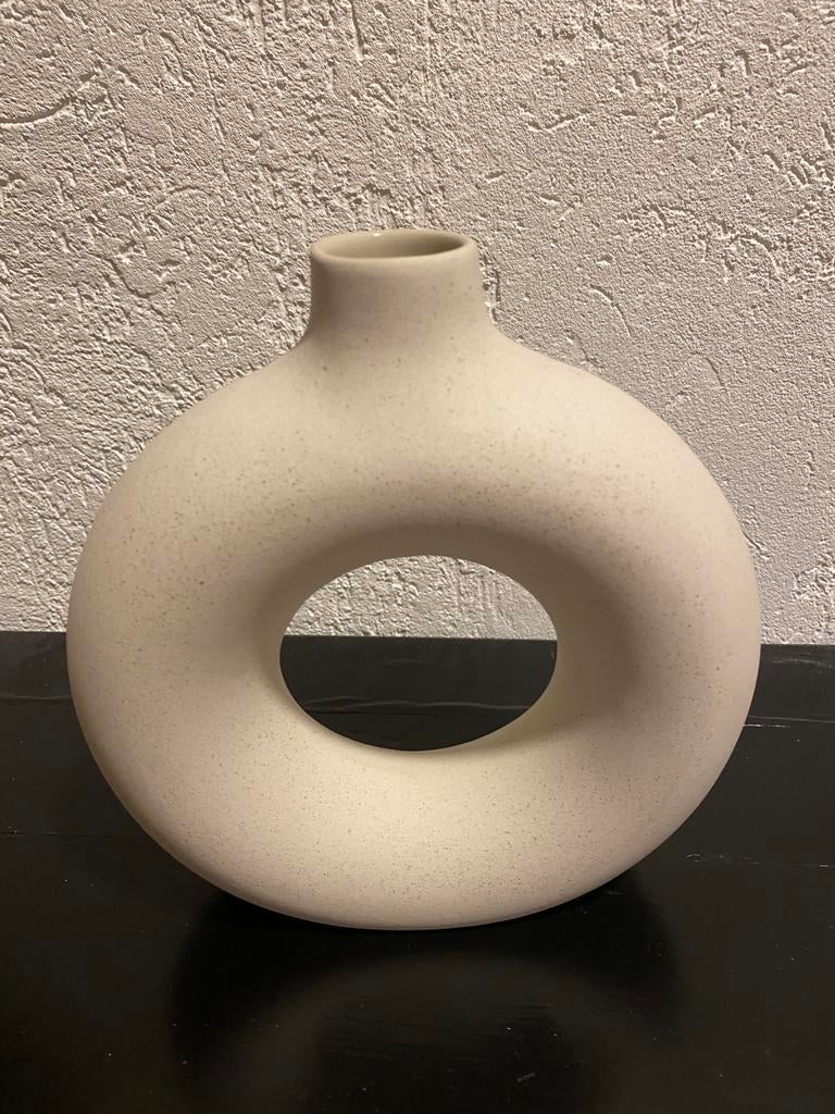 H&M Home donut vaas, Huis en Inrichting, Gebruikt, Overige kleuren, Ophalen of Verzenden, Glas