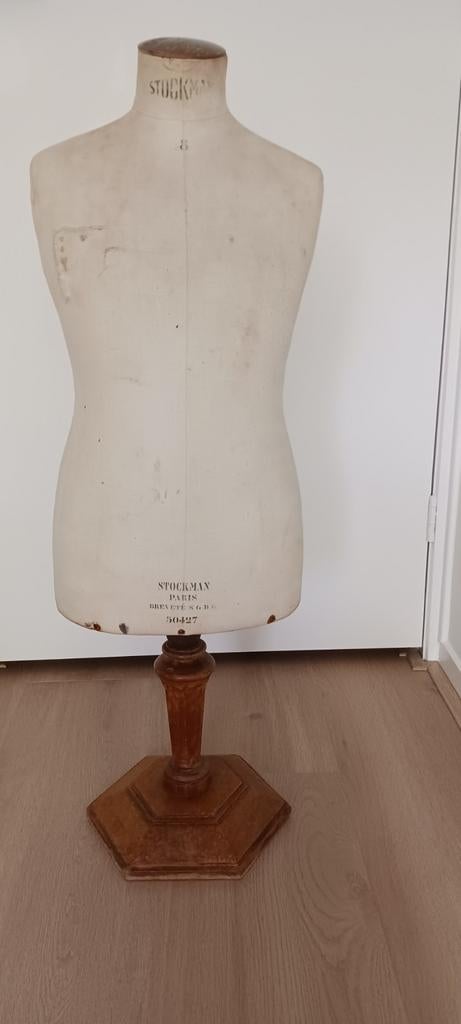 Antieke Stockman paspopbuste - Vintage etalagepop, Antiek en Kunst, Ophalen