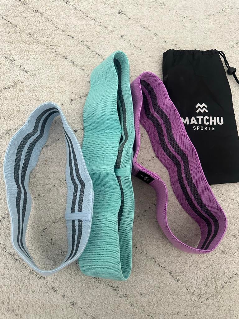 Matchu Sports Weerstandsbanden Set - 3 stuks, Sport en Fitness, Fitnessmaterialen, Ophalen of Verzenden, Zo goed als nieuw, Benen