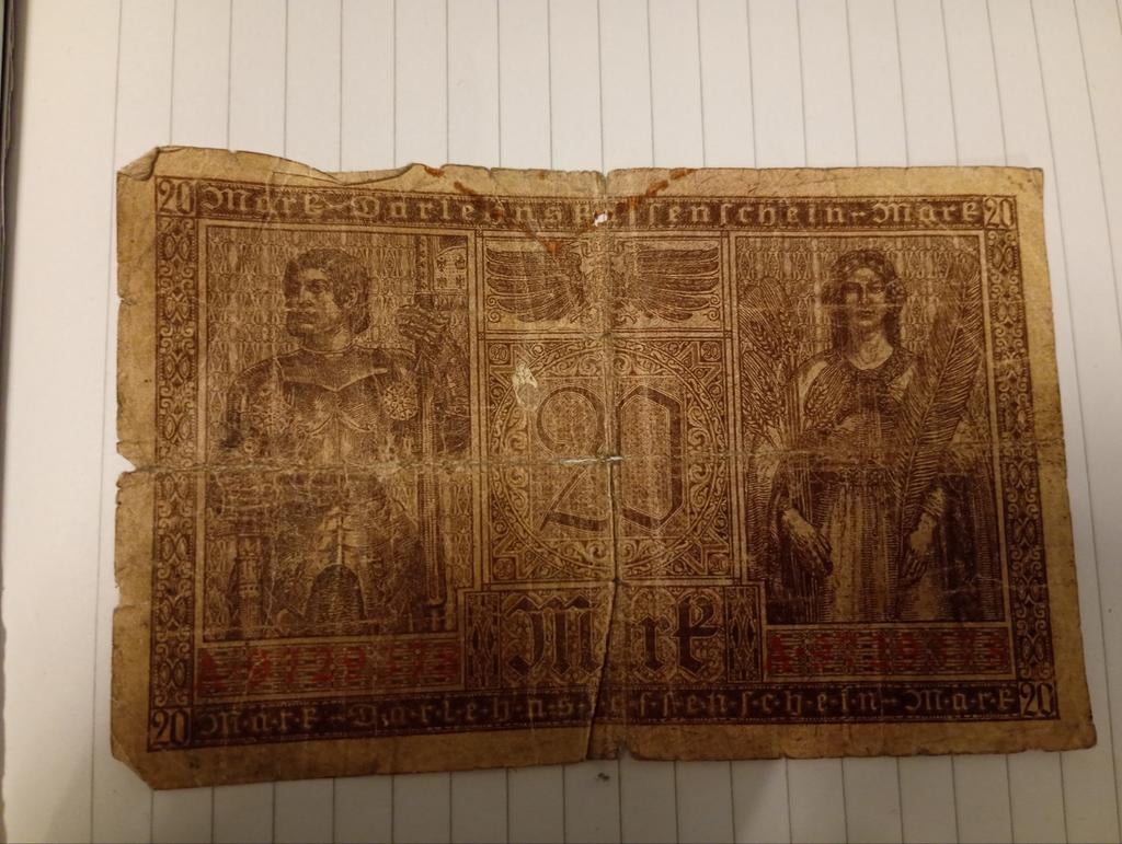 20 Mark Darlehnskassenschein 1918, Postzegels en Munten, Bankbiljetten | Europa | Niet-Eurobiljetten, Ophalen, Duitsland