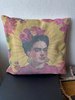 Frida Kahlo kussentje, Huis en Inrichting, Ophalen of Verzenden, Gebruikt, Geel, Vierkant