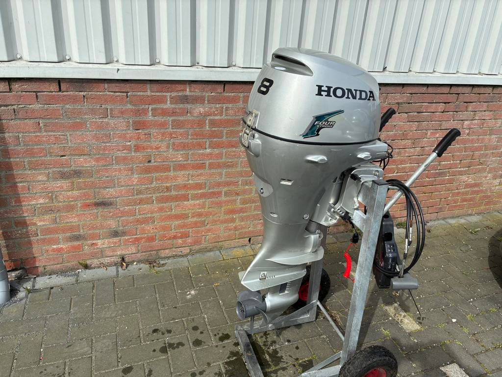 Honda 8 pk 4 takt , kortstaart, elek. Start . Bj 2009, Viertaktmotor, Ophalen of Verzenden, Info@acwatersport.nl, Gebruikt