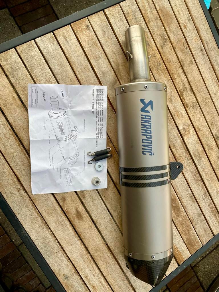 Akrapovic Slip-on uitlaat demper BMW F650GS F700GS F800GS, Ophalen of Verzenden, Gebruikt