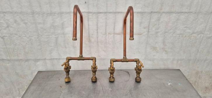 2 stuks koperen mengkranen, Doe-het-zelf en Verbouw, Sanitair, Nieuw, Kraan, Koper, Ophalen