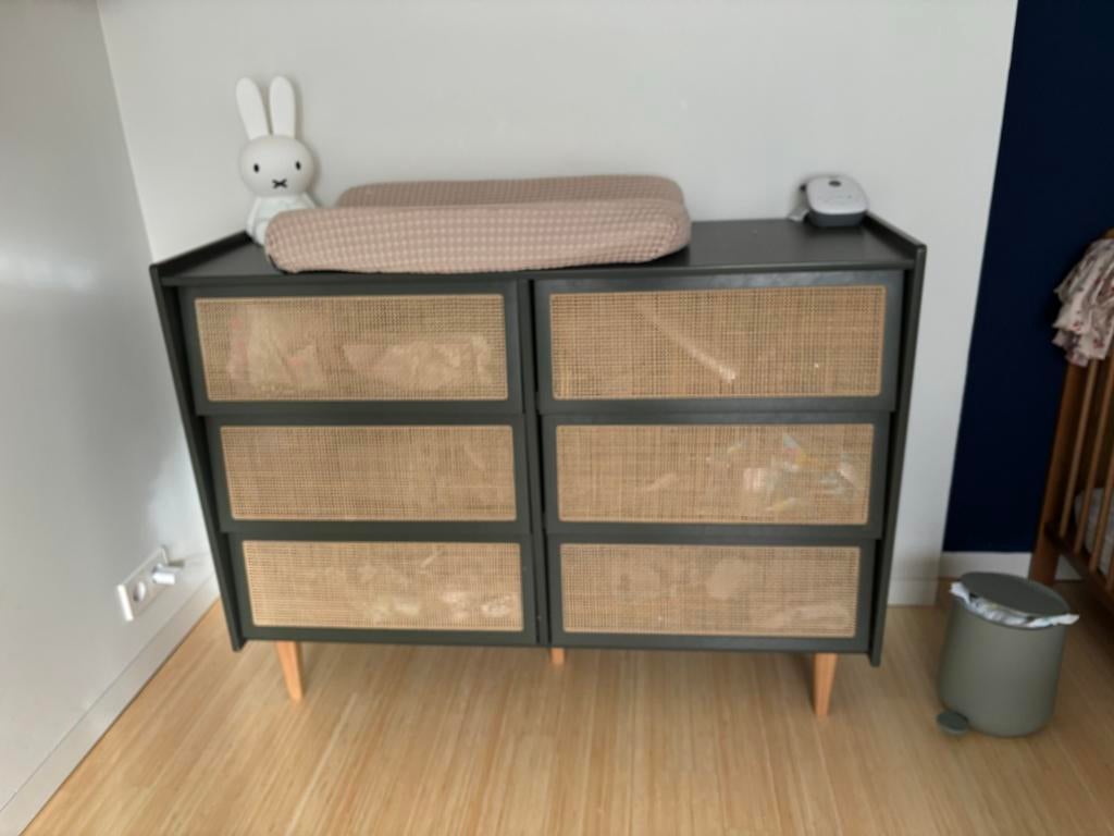 Groene commode lade kaste La Redoute, Huis en Inrichting, Ophalen, 100 tot 150 cm, Zo goed als nieuw, Met lade(s)