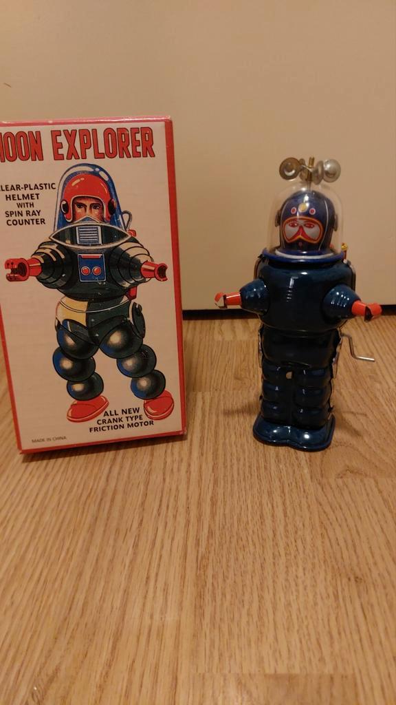 Vintage Moon Explorer Robot met Doos - Werkend, Antiek en Kunst, Antiek | Speelgoed, Ophalen of Verzenden
