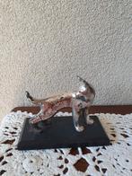 Beeldje Wereld Natuur Fonds verzilverd lynx nr. 17, Ophalen of Verzenden