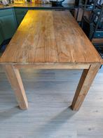 Teakhouten eettafel naturel, Gebruikt, 150 tot 200 cm, Rechthoekig, 50 tot 100 cm