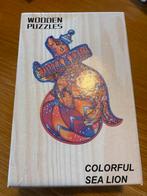 Houten puzzel Colorful Sea Lion, Ophalen of Verzenden, Minder dan 500 stukjes, Gebruikt, Legpuzzel