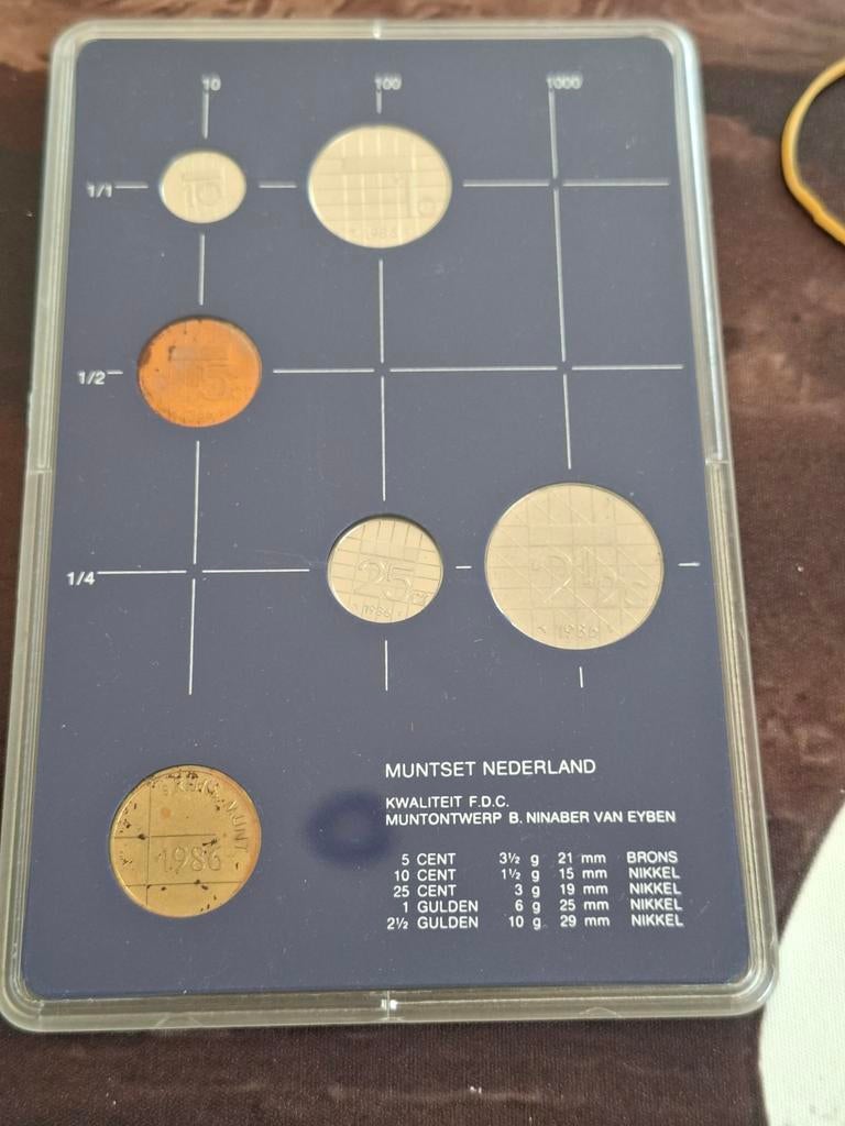 Muntset Nederland Jaarset 1986 in plastic cassette., Postzegels en Munten, Munten | Nederland, Ophalen of Verzenden, Koningin Beatrix