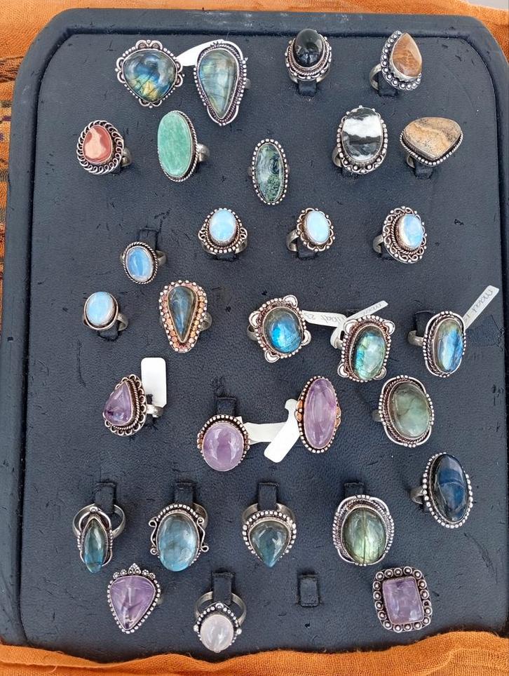 Ringen met echte grote edelstenen, Sieraden, Tassen en Uiterlijk, Ringen, Zo goed als nieuw, Dame of Heer, 17 tot 18, Ophalen of Verzenden