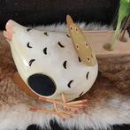 Spaarpot handbeschilderd decoratief metalen kip-figuurtje, , Ophalen of Verzenden