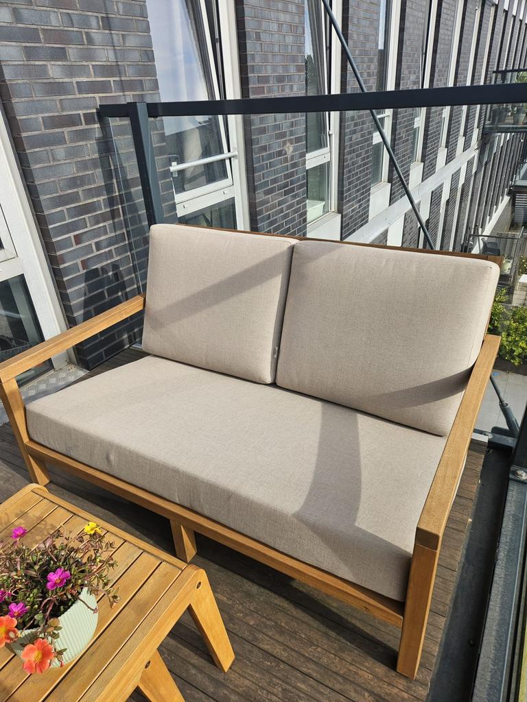 Mooie teakhouten loungebank / set van NOUS, Ophalen, Nieuw, Hout