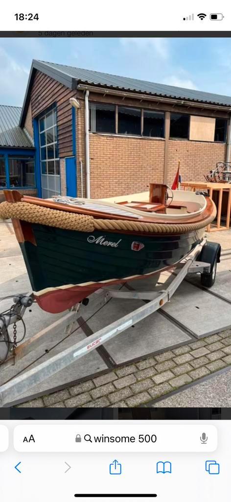 Te Koop! Winsome 500 Sloep Vetus diesel, Watersport en Boten, Sloepen, Gebruikt, 10 tot 30 pk, 3 tot 6 meter, Binnenboordmotor