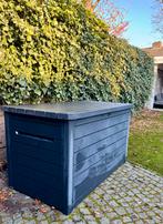 Keter Kussenbox Ontario - Houtlook - Antraciet - 870L, Ophalen, Gebruikt, Kunststof, Overige typen