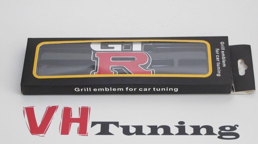 Nissan GTR 3D logo 6CM Grill bevestiging met schroefdraad, Ophalen of Verzenden