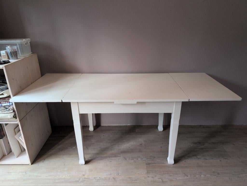 Simple witte tafel 200x80x80cm, Ophalen, Gebruikt, Tafel(s)