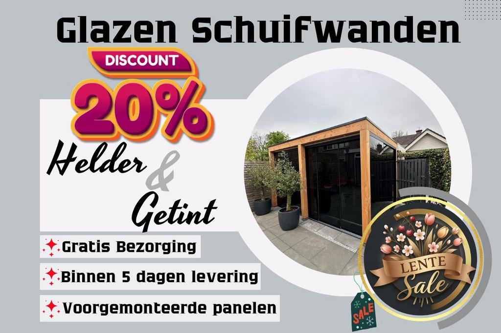 De Goedkoopste Glazen Schuifwanden & Op Maat Glas voor Alles, 3641RT, Verkoop@allesopmaatglas.nl, Nieuw, Alles Op Maat Glas B.V.